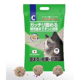 Cát vệ sinh cho mèo chính hãng Chubby Cat công nghệ Nhật Bản 9L 4.5kg vón tốt, ít bụi, Hương Táo
