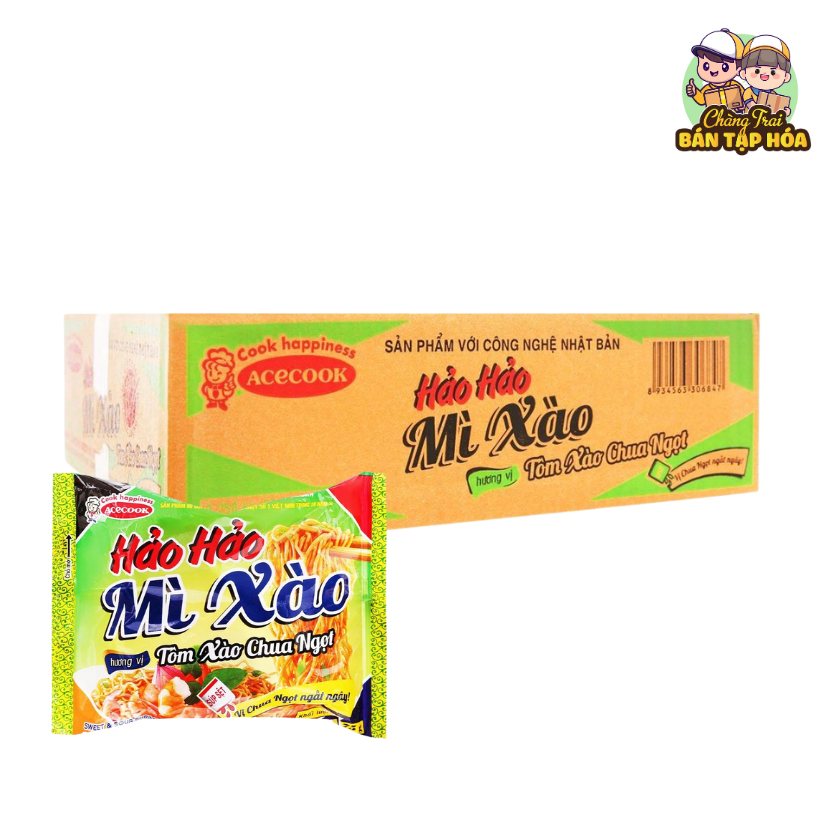 Thùng 30 gói mì xào Hảo Hảo tôm xào chua ngọt 75g