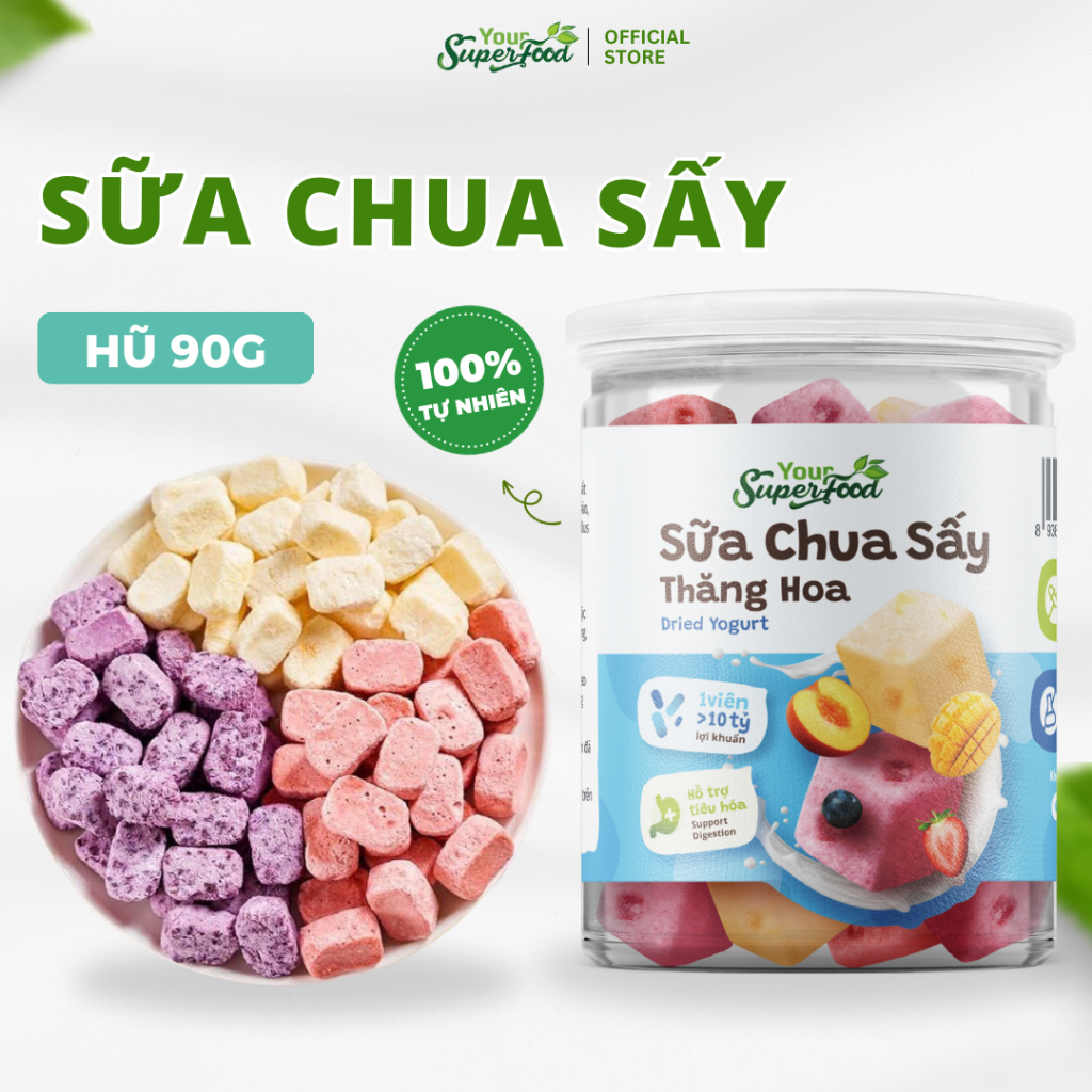 Sữa Chua Sấy Thăng Hoa Ít Đường Vị Nhà Làm - Sữa Chua Viên Khô Dễ Bảo Quản Đến Từ Your Superfood