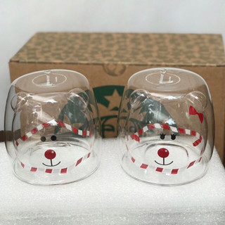 BỘ 2 LY THỦY TINH ST AR BU CKS BEARISTA CHRISTMAS