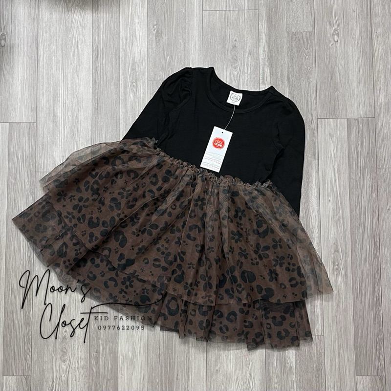 XD- Váy thun chân voan tầng Cool Club size 2/3y-6/7y