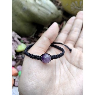 Vòng tay tết dây ngọc thạch anh tím