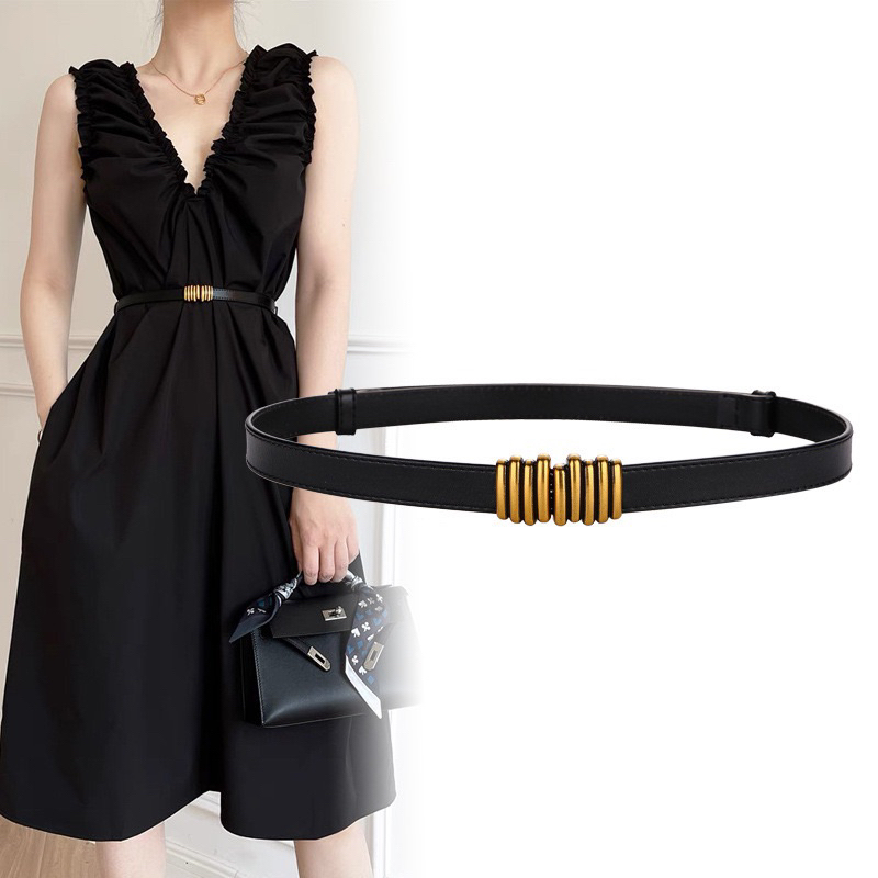 Đai Váy Nữ/ Thắt Lưng Dây Da PU bản nhỏ 1.5cm khoá điều chỉnh Cao Cấp Thiết Kế Hiện Đại Dễ Thương