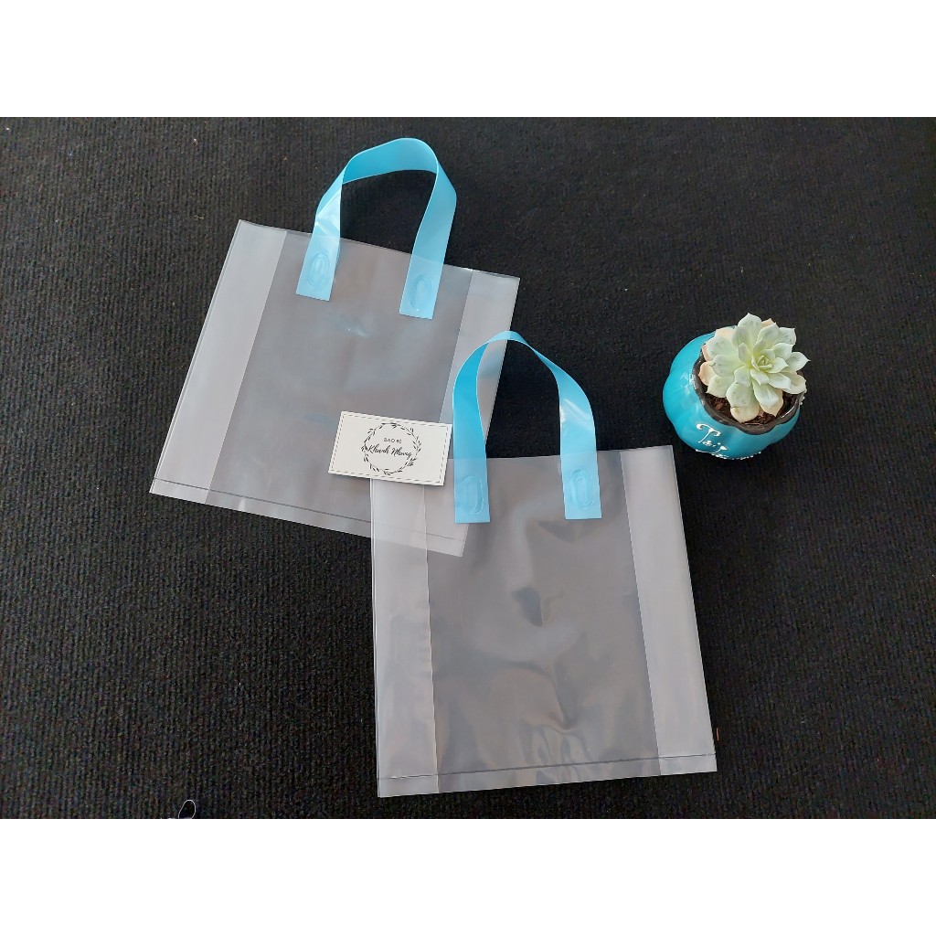 1KG TÚI TRONG SUỐT QUAI XANH DƯƠNG NHẠT