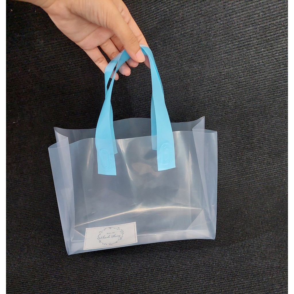 1KG TÚI TRONG SUỐT QUAI XANH DƯƠNG NHẠT