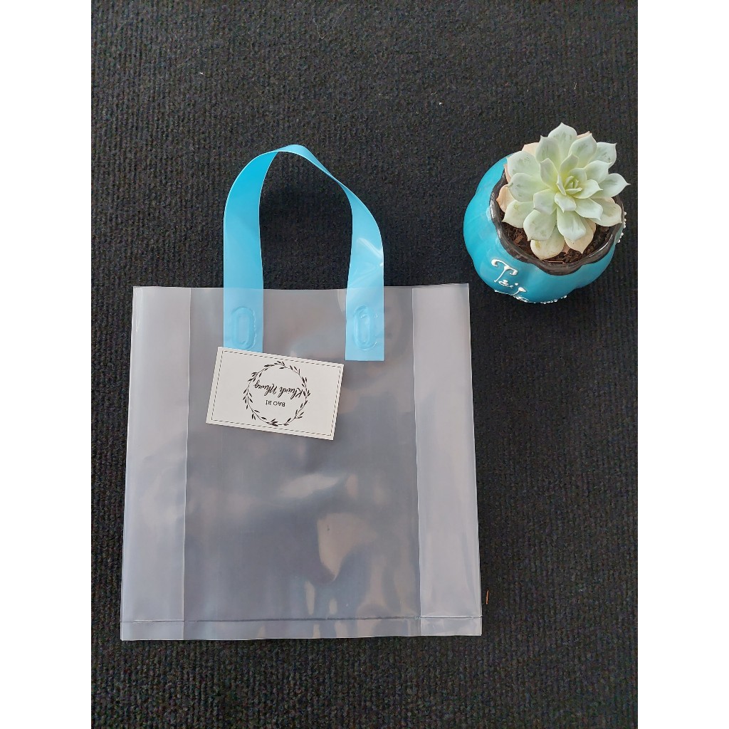 1KG TÚI TRONG SUỐT QUAI XANH DƯƠNG NHẠT