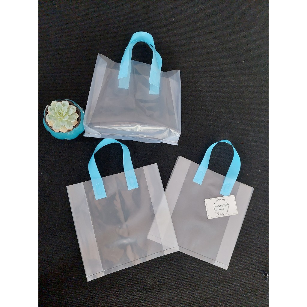 1KG TÚI TRONG SUỐT QUAI XANH DƯƠNG NHẠT