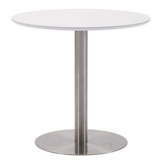Bàn tròn chân trụ inox