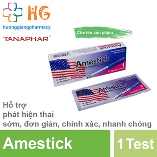 Que thử thai Amestick Đạt chuẩn xuất khẩu Châu Âu chính xác Mọi Thời Điểm Trong Ngày Chính Xác 99% Hộp 1 que
