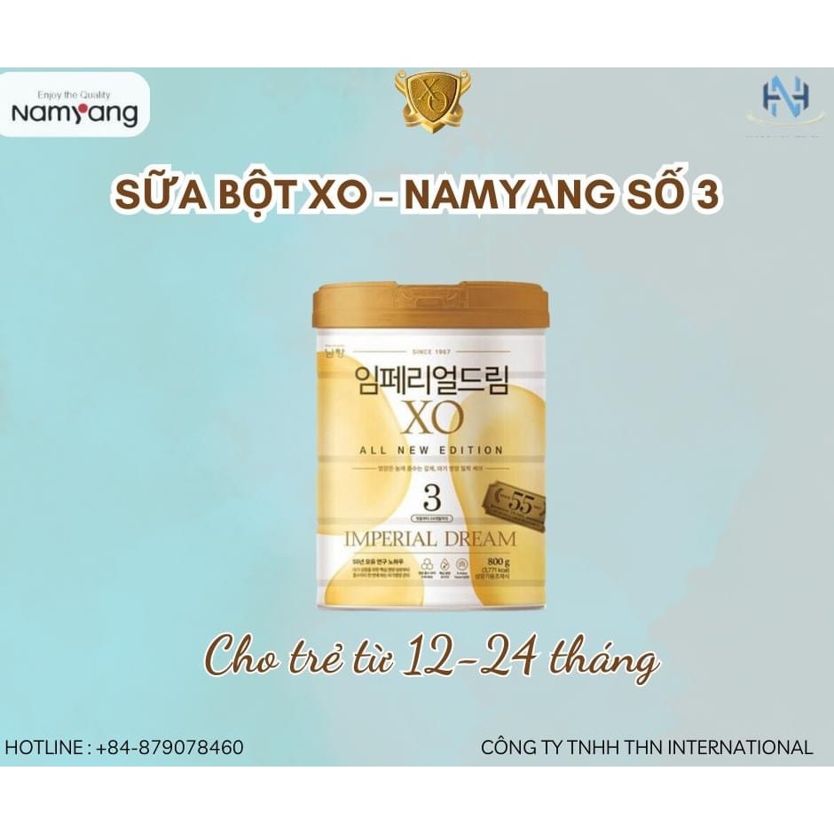 Hộp 800g sữa bột Imperial XO số 3 cho trẻ cung cấp hàm lượng Protein và khoáng chất - Namyang