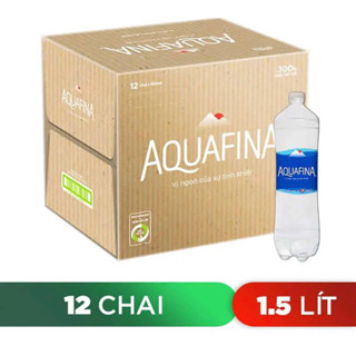thùng 12 chai nước suối tinh khiết Aquafina 1lit5