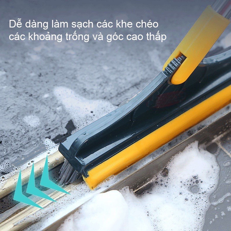 Chổi chà sàn nhà tắm thông minh, chổi cọ nhà tắm 2 trong 1, chổi cọ sàn và gạt nước