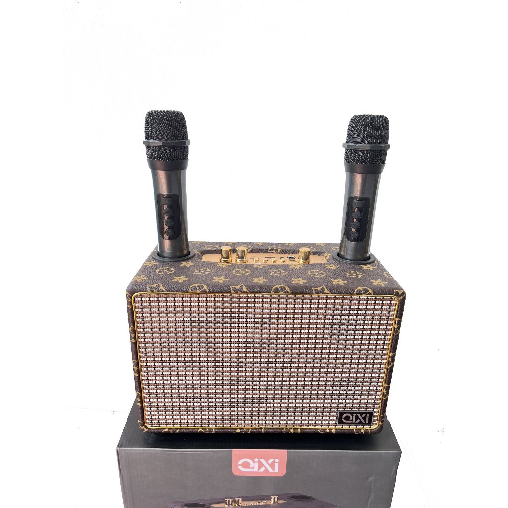 Loa Bluetooth DKB SK-2036, Hát Karaoke có Mic Không dây, Công suất lớn, Âm thanh siêu đỉnh, Vỏ gỗ bọc da - Bảo hành 12T