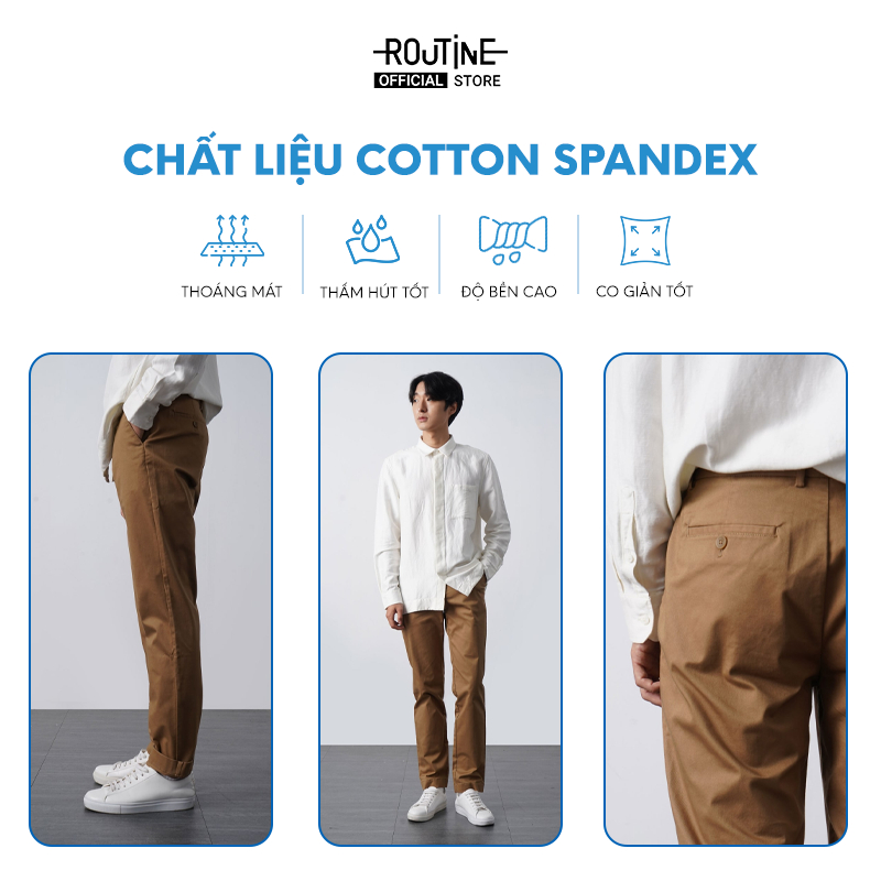 Quần Kaki Nam Cotton Spandex Form Slim - Routine 10F21PCA001CR1