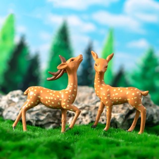 Hươu sao trang trí Tiểu cảnh mini, Phụ kiện trang trí Tiểu cảnh Bàn học, Terrarium, Bể bán cạn