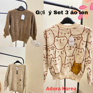 Áo len hàn cổ tròn bán live khách gửi hình
