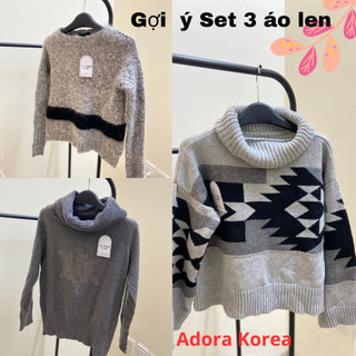 Áo len hàn cổ tròn bán live khách gửi hình