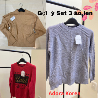 Áo len hàn cổ tròn bán live khách gửi hình