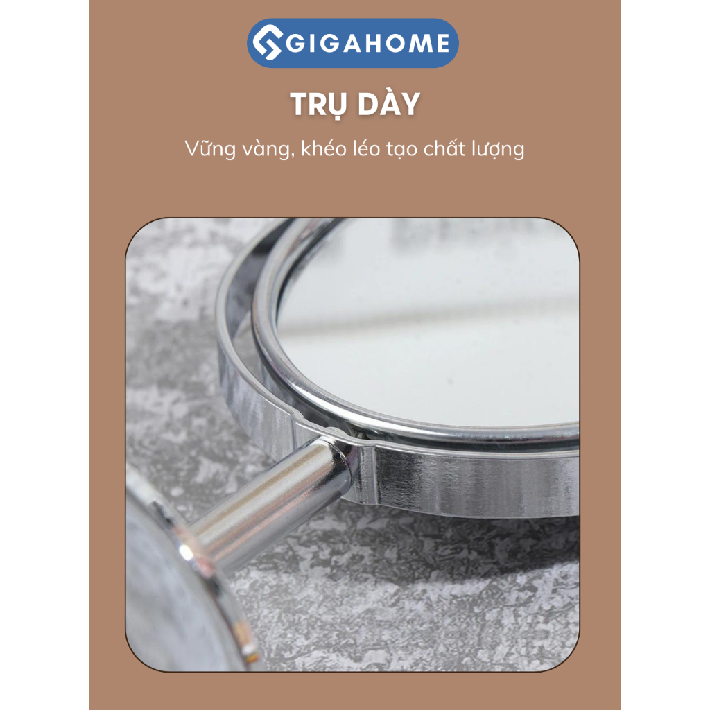 Gương Trang Điểm 2 Mặt GIGAHOMEVN Để Bàn Xoay 360 Độ, Thiết Kế Nhỏ Gọn 3561