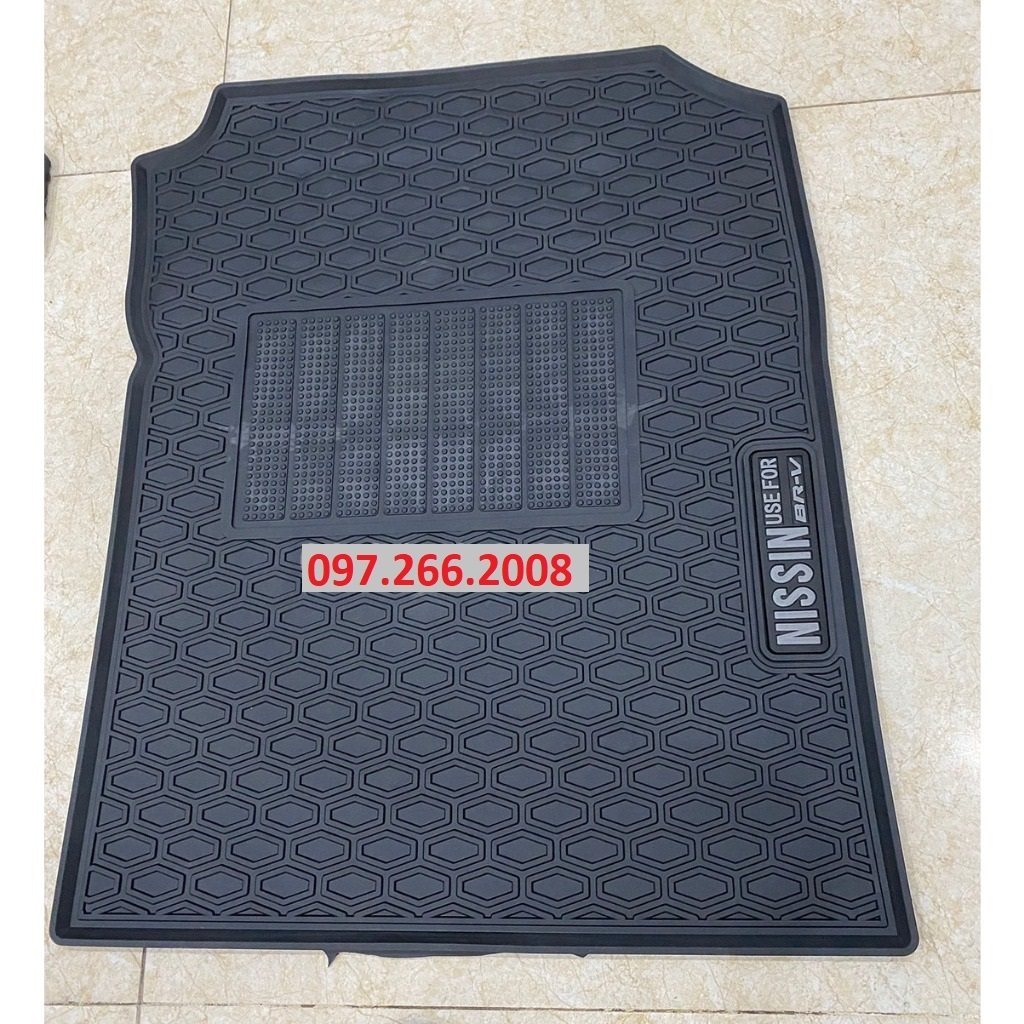 Thảm lót sàn cao su xe Honda BRV 2023 2024 màu đen ko mùi hôi, dễ vệ sinh lau rửa