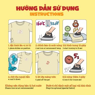  MIẾNG STICKER ỦI ÁO, IN THEO YÊU CẦU, THEO KÍCH THƯỚC