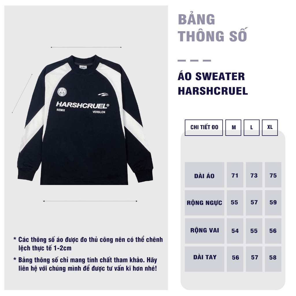 Áo Sweater Local Brand Phối Tay HARSHCRUEL Dukeen Oversize Nam nữ Form Rộng/ Đen AD036