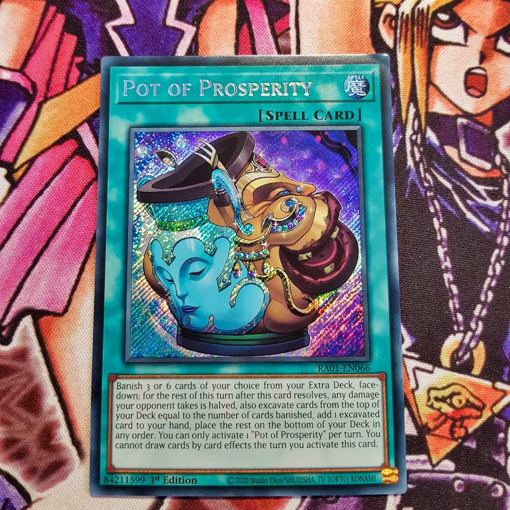 Thẻ bài Yugioh chính hãng | Pot of Prosperity | RA01 Super, Secret Rare