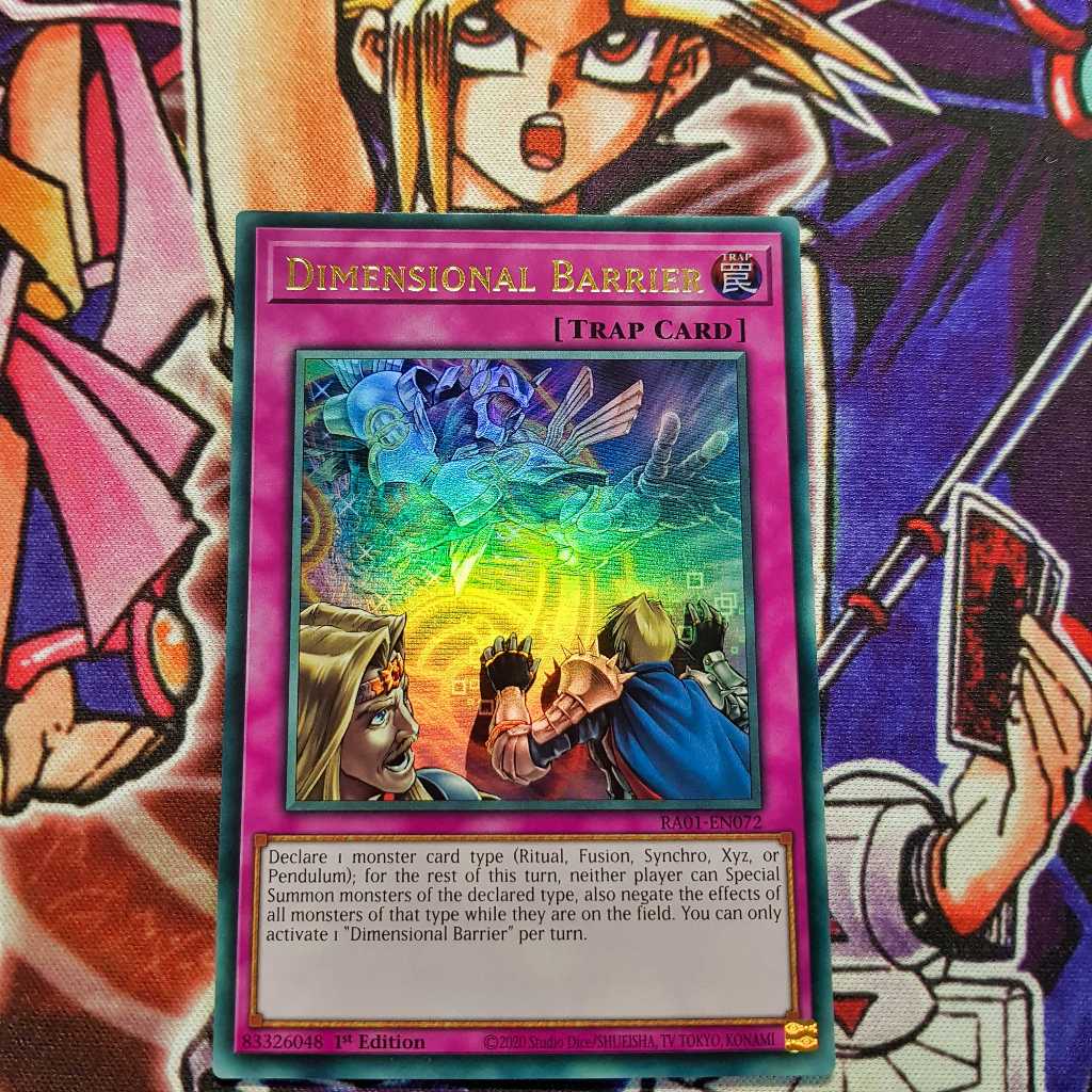 Thẻ bài Yugioh chính hãng | Dimensional Barrier | RA01 Super, Ultra rare