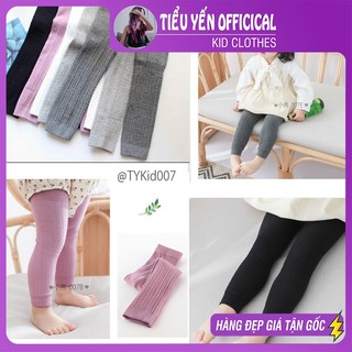 Quần áo trẻ em, quần tất k bàn trắng/ tím/ đen/ xám nhạt/ xám đậm cho bé 3m-6y q007 | tiểu yến kid