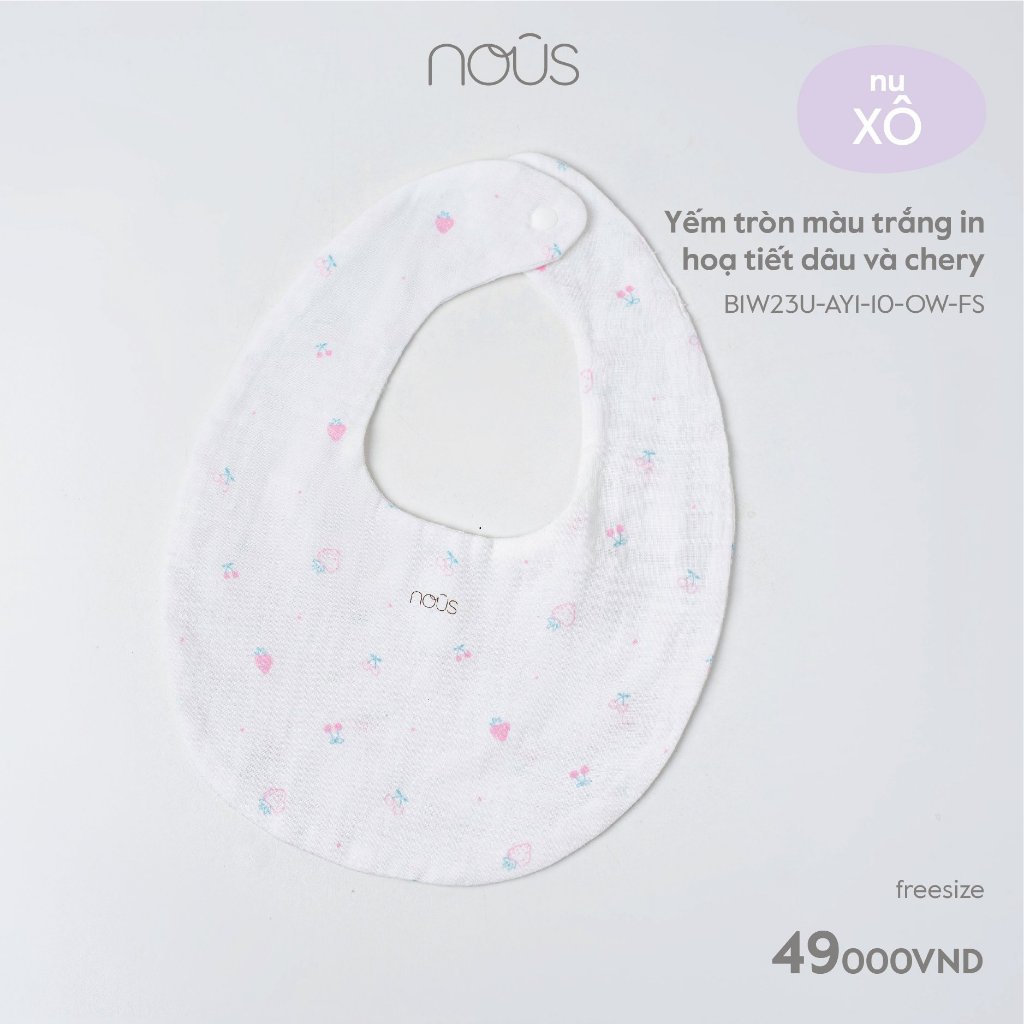 Yếm sơ sinh vải xô siêu bền đủ màu, đủ họa tiết - Nous Bình Dương - Bipbipstore