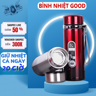 Bình nước giữ nhiệt inox dung tích 1000ml 800ML 500ML , thiết kế 3 màu, bình giữ nhiệt có quai xách GIỮ LẠNH 12H TBNGOOD