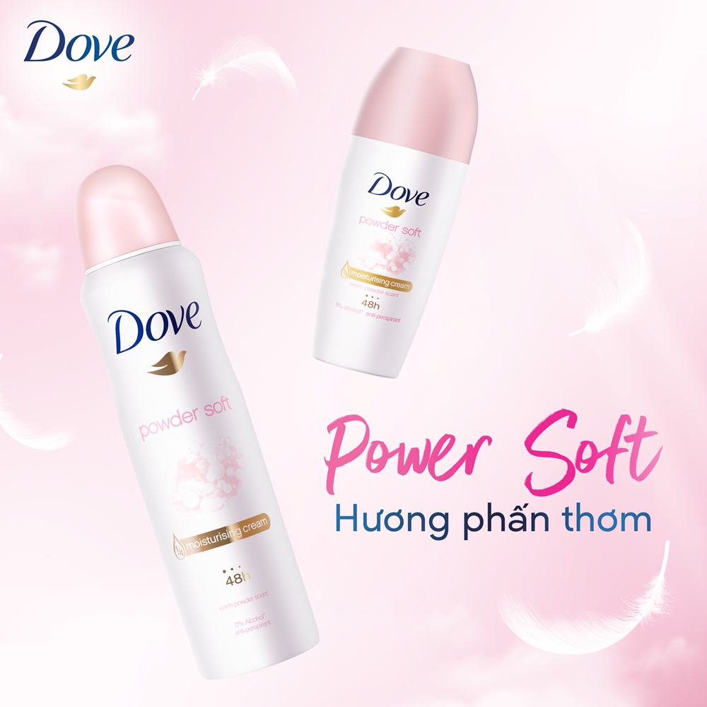 Xịt Khử Mùi Dove Dưỡng Da Sáng Mịn dành cho nữ 135ml