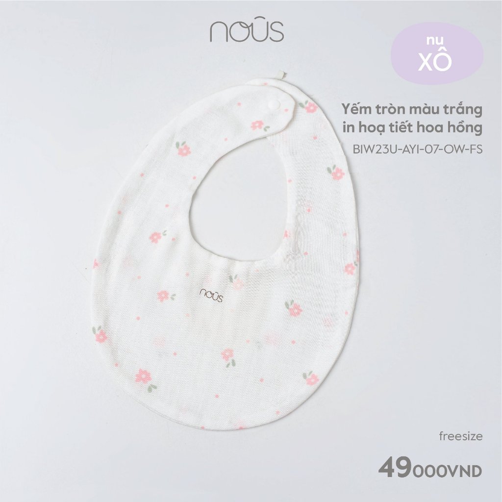 Yếm sơ sinh vải xô siêu bền đủ màu, đủ họa tiết - Nous Bình Dương - Bipbipstore