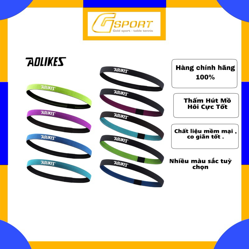Băng Đô Thể Thao Headband Aolikes A-2101 Chính Hãng - Băng Trán Thể Thao - Băng Đô Cản Mồ Hôi