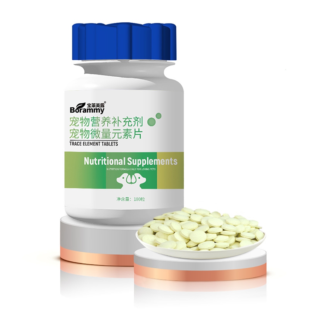 Viên canxi cho chó mèo Borammy bổ sung dinh dưỡng vitamin giúp chắc khỏe xương mượt lông lọ 180 viên