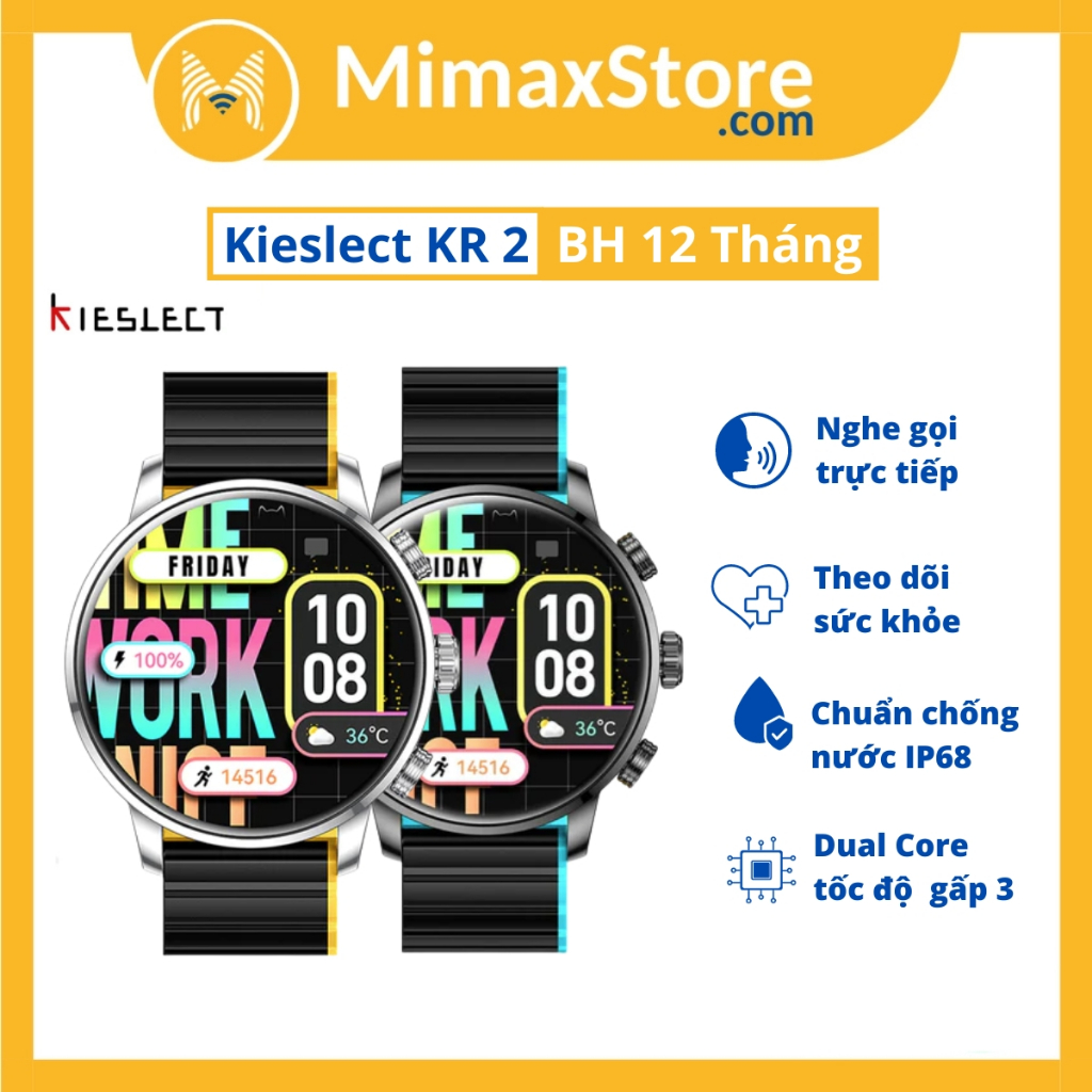 Đồng Hồ Thông Minh Kieslect KR 2 Nghe Gọi Trực Tiếp | Hàng Chính Hãng | Bảo Hành 12 Tháng | Mimax Store