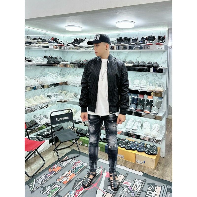 ✅Áo Khoác bomber vân Di0R new sẵn 2 màu !! Chất liệu gió vân cao cấp trẻ trung.