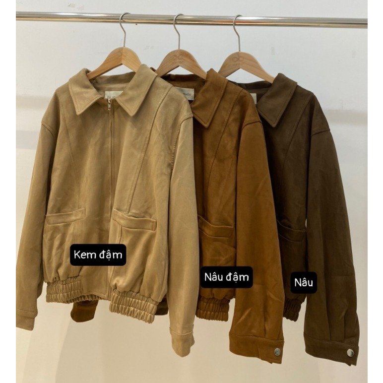 Áo Khoác Da Lộn 2 Túi Ngang Bo Chun XONXEN SHOP QUẢNG NGÃI Mã 1266