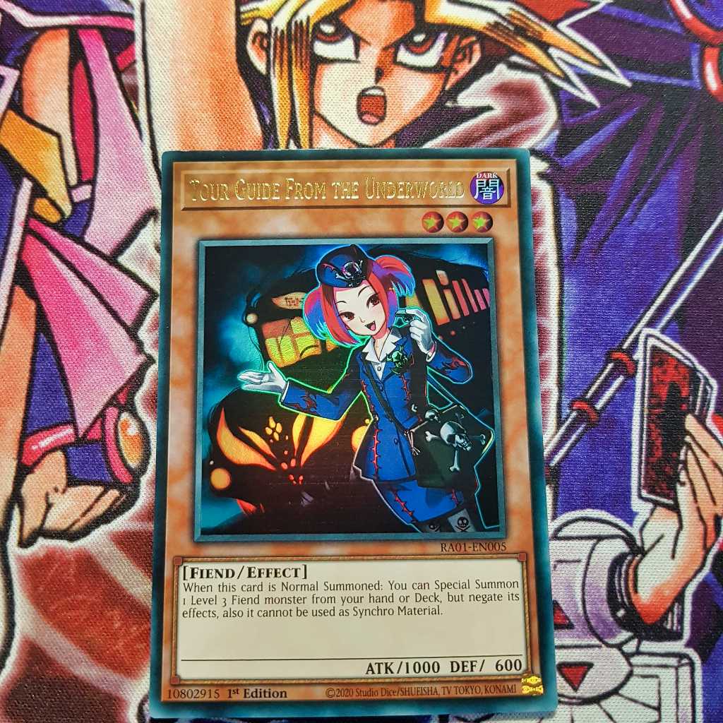 Thẻ bài Yugioh chính hãng | Tour Guide From the Underworld | RA01 Super, Ultra, Secret rare