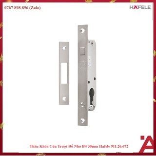 thân khóa cửa trượt đố nhỏ bs 30mm hafele 911.26.672