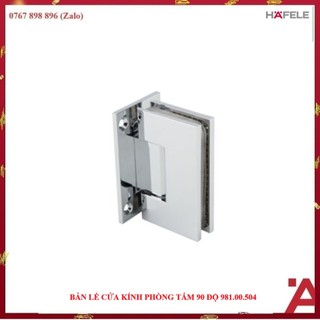 Bản lề cửa kính phòng tắm, 90 độ Hafele 981.00.504 bo tròn góc