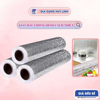Cuộn giấy bạc chống dính cách nhiệt chống dầu mỡ tráng nhôm cuộn 2x0.6m - Giấy bạc dán bếp, dán tường, dán kệ tủ