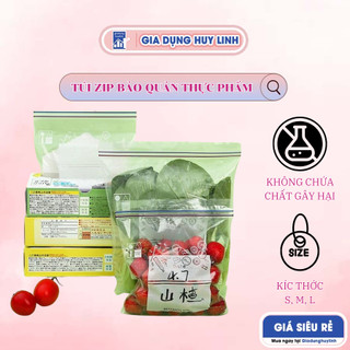 Túi zip bảo quản thực phẩm - Túi giữ lạnh thực phẩm 2 lớp khóa zip nhiều size