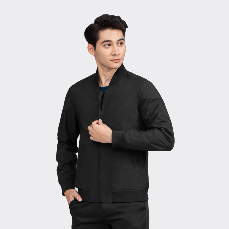 Màu đen khoác gió 2 lớp insidemen ijk001w2