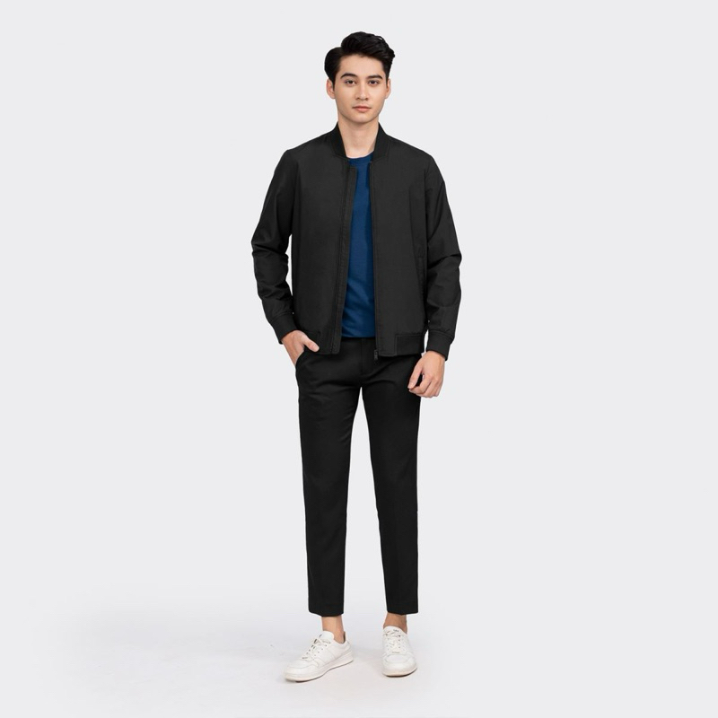 Màu đen khoác gió 2 lớp insidemen ijk001w2