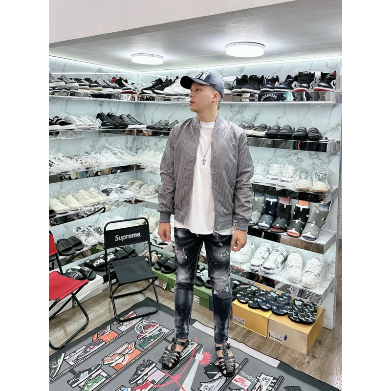 ✅Áo Khoác bomber vân Di0R new sẵn 2 màu !! Chất liệu gió vân cao cấp trẻ trung.