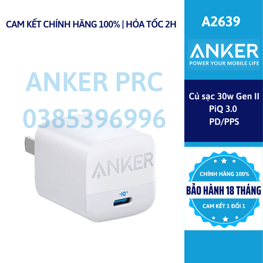 Củ Sạc Anker PowerPort III Mini 30W Power IQ3.0 A2639 A2615