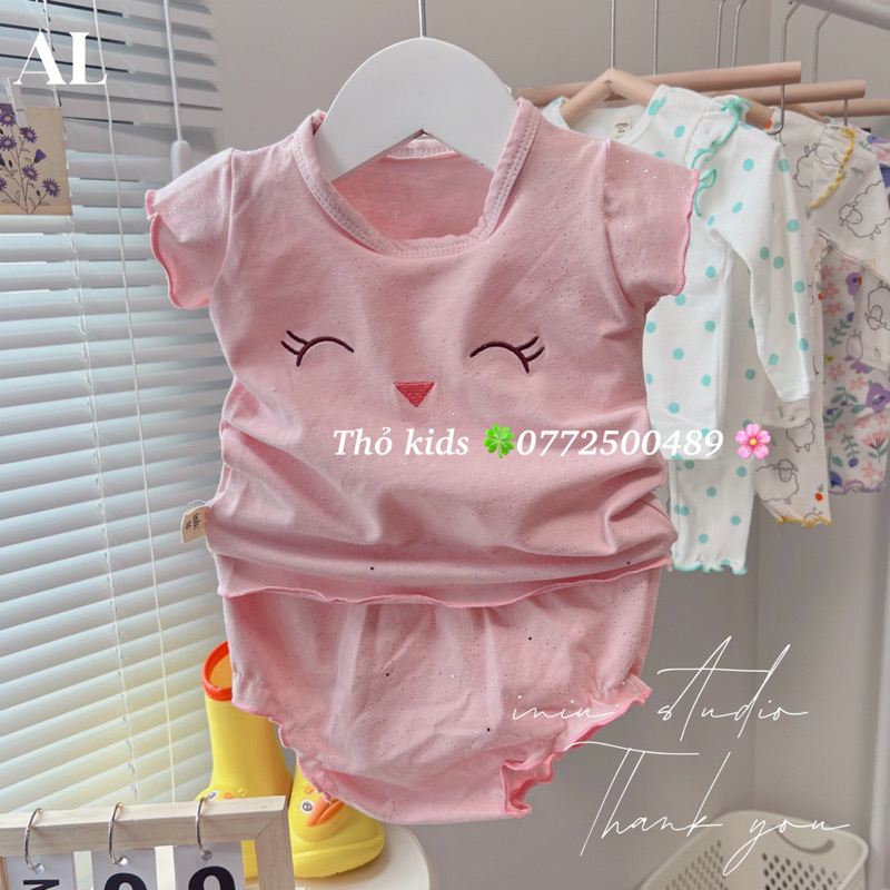 Bộ thun mát bubam cho bé gái 4-11kg/đồ bộ sơ sinh