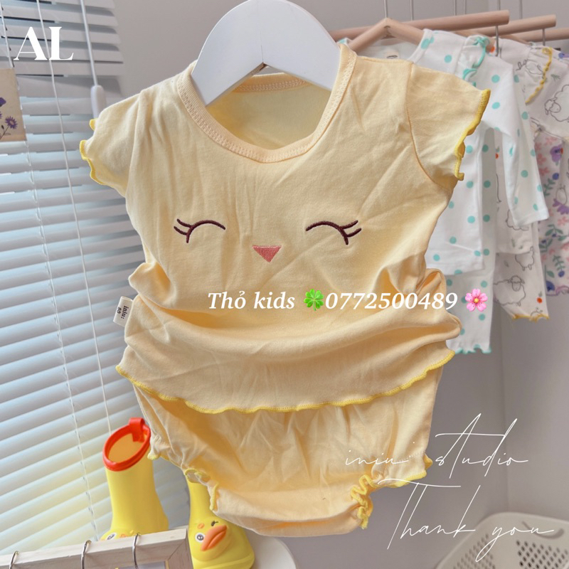 Bộ thun mát bubam cho bé gái 4-11kg/đồ bộ sơ sinh