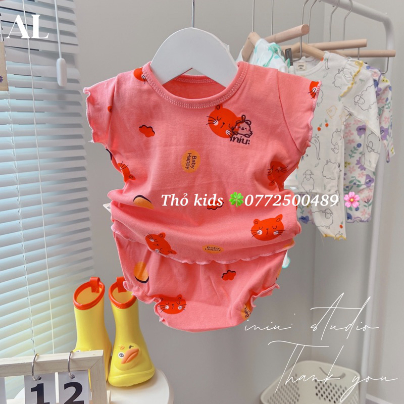 Bộ thun mát bubam cho bé gái 4-11kg/đồ bộ sơ sinh